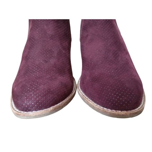 Dolce Vita dv8 Suede Booties 7.5 Burgundy - Picture 3 of 8